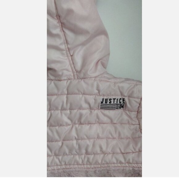 Justice Girls Hooded Puff Jacket Size 6 to 7 Years - Picture 7 of 11